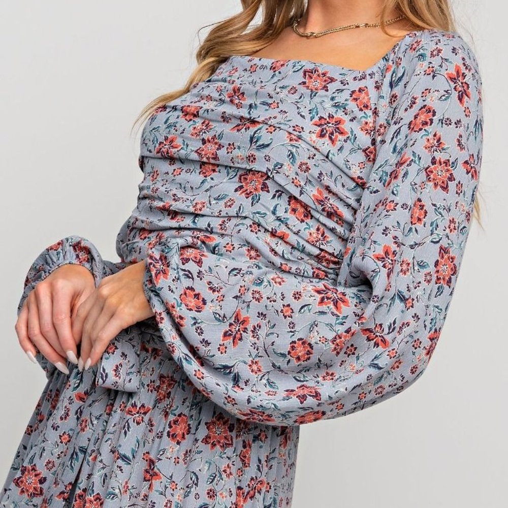 THE SHYANNA  PRINTED RAYON GAUZE CROP TOP  NWT - Picture 3 of 8